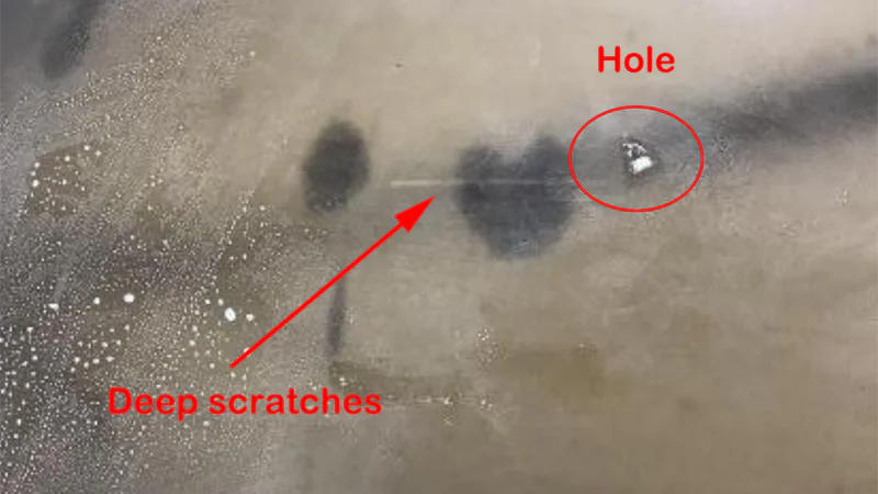 Изношенная FEP-плёнка — глубокие царапины и помутнения — пора менять