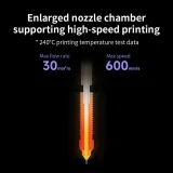 Chrome Zirconium Copper Nozzle 0.4mm for Creality K1C / K1 Max 3