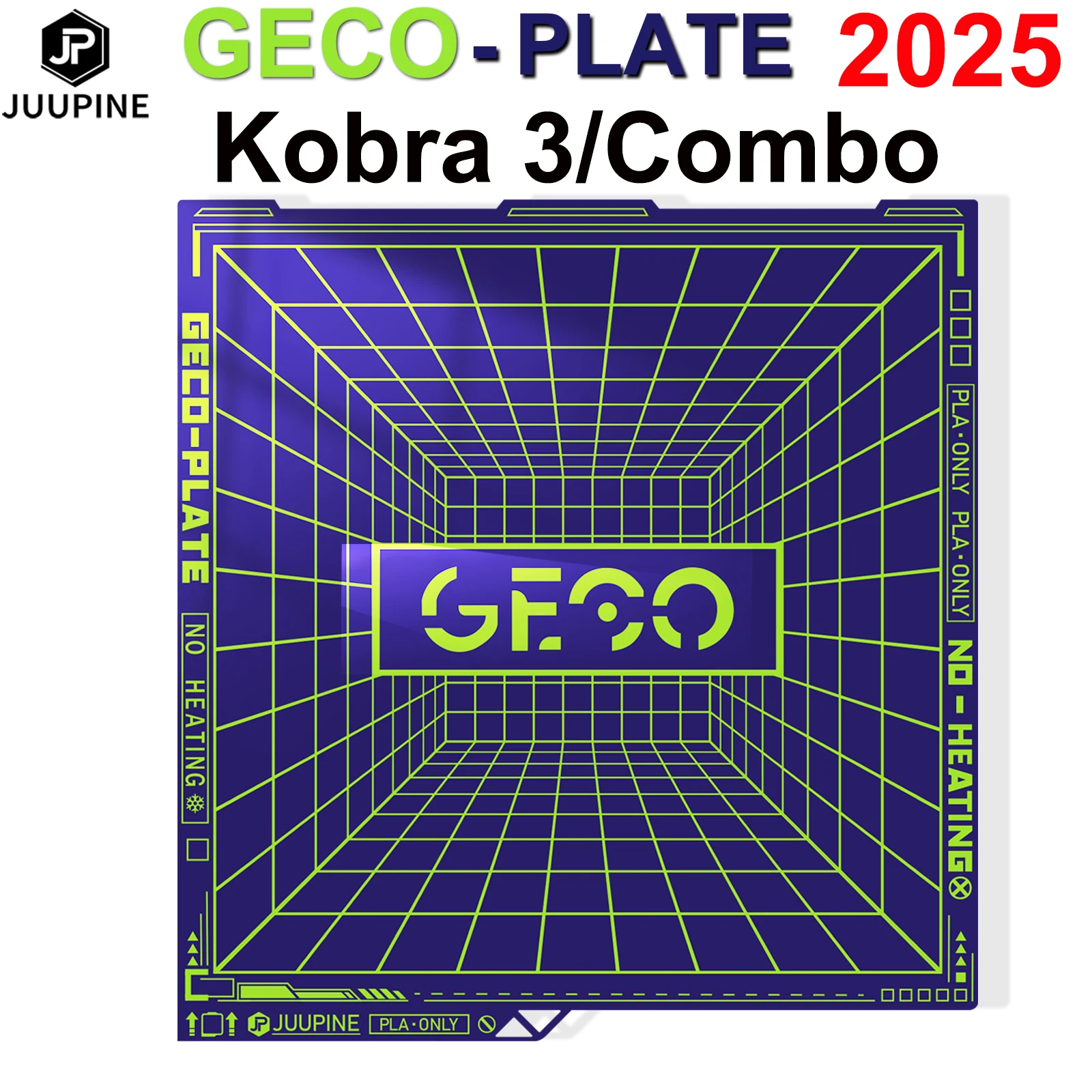 GECO/Glacier Cold Plate for Anycubic Kobra 3 / 3 V2: PLA/PETG, 256x268mm