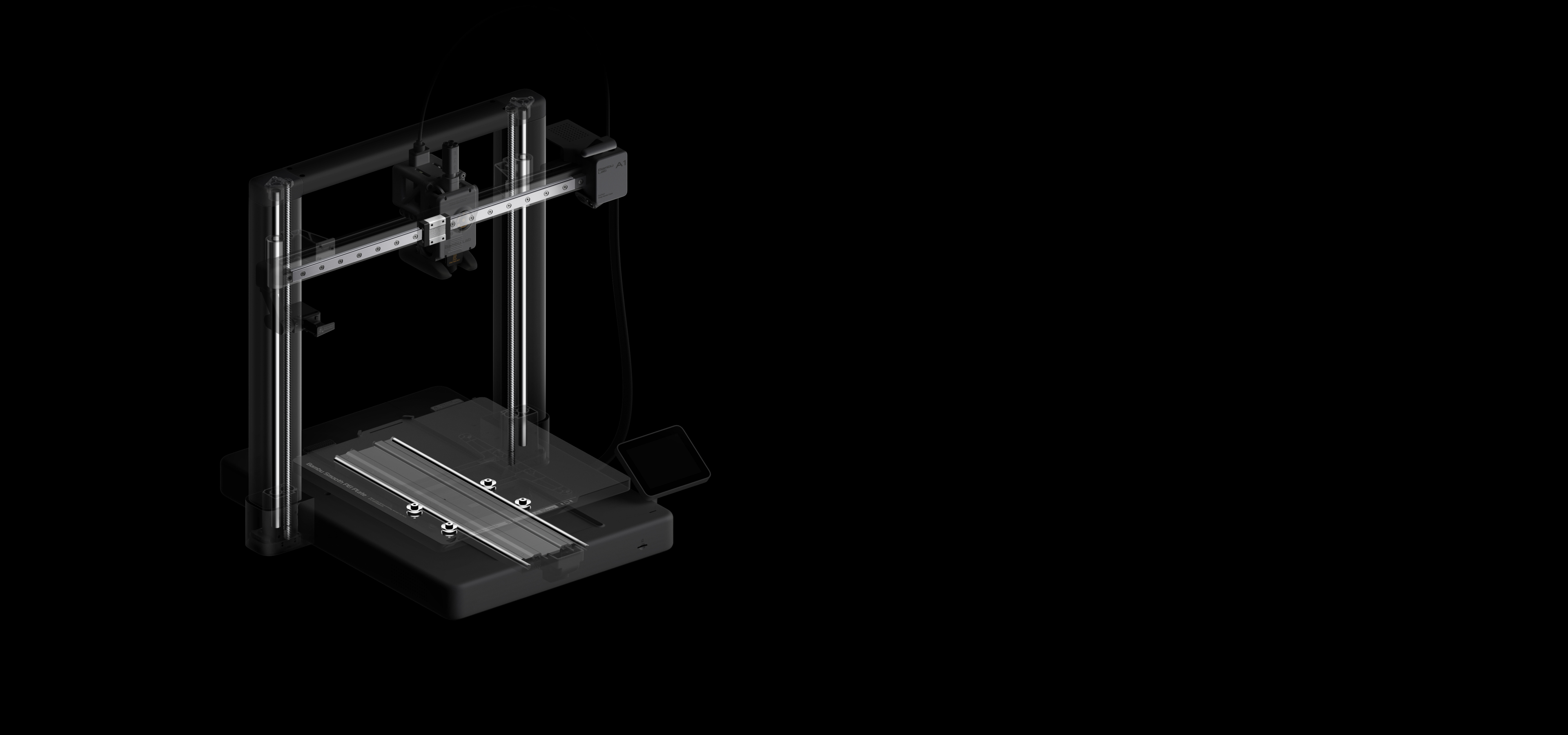 Bambu Lab A1 — цельнометаллическая рама и направляющие