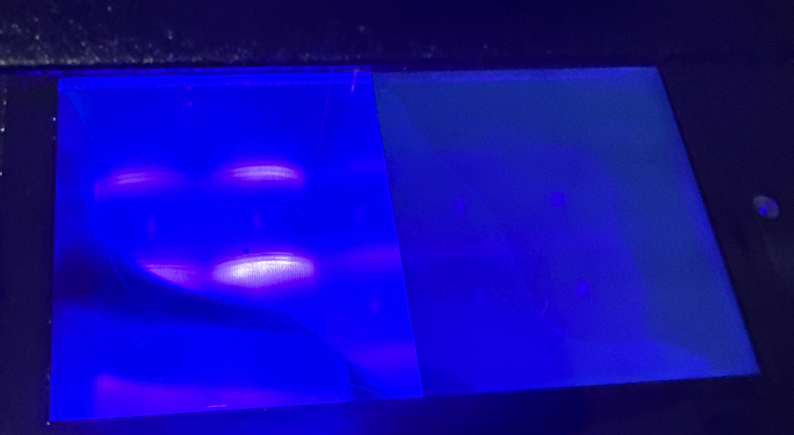 Дефект «половина экрана» у Anycubic Photon P1: левая половина панели светит ярче правой