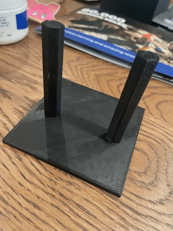 Тестовая модель для калибровки нитей — два столбика