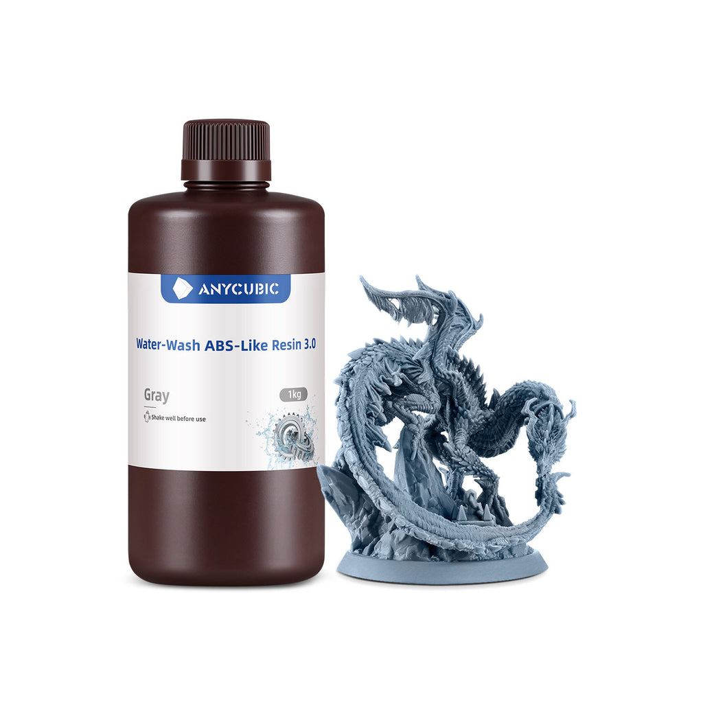 Anycubic Water-Wash ABS-Like Resin — водосмываемый фотополимер типа ABS