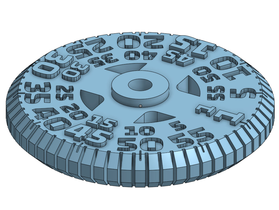Ручка регулировки стола со шкалой под SCREWS_TILT_ADJUST