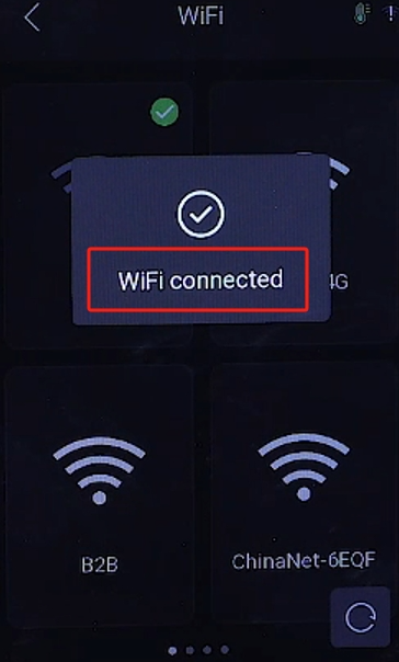 Connecting the printer to Wi-Fi from the touchscreen