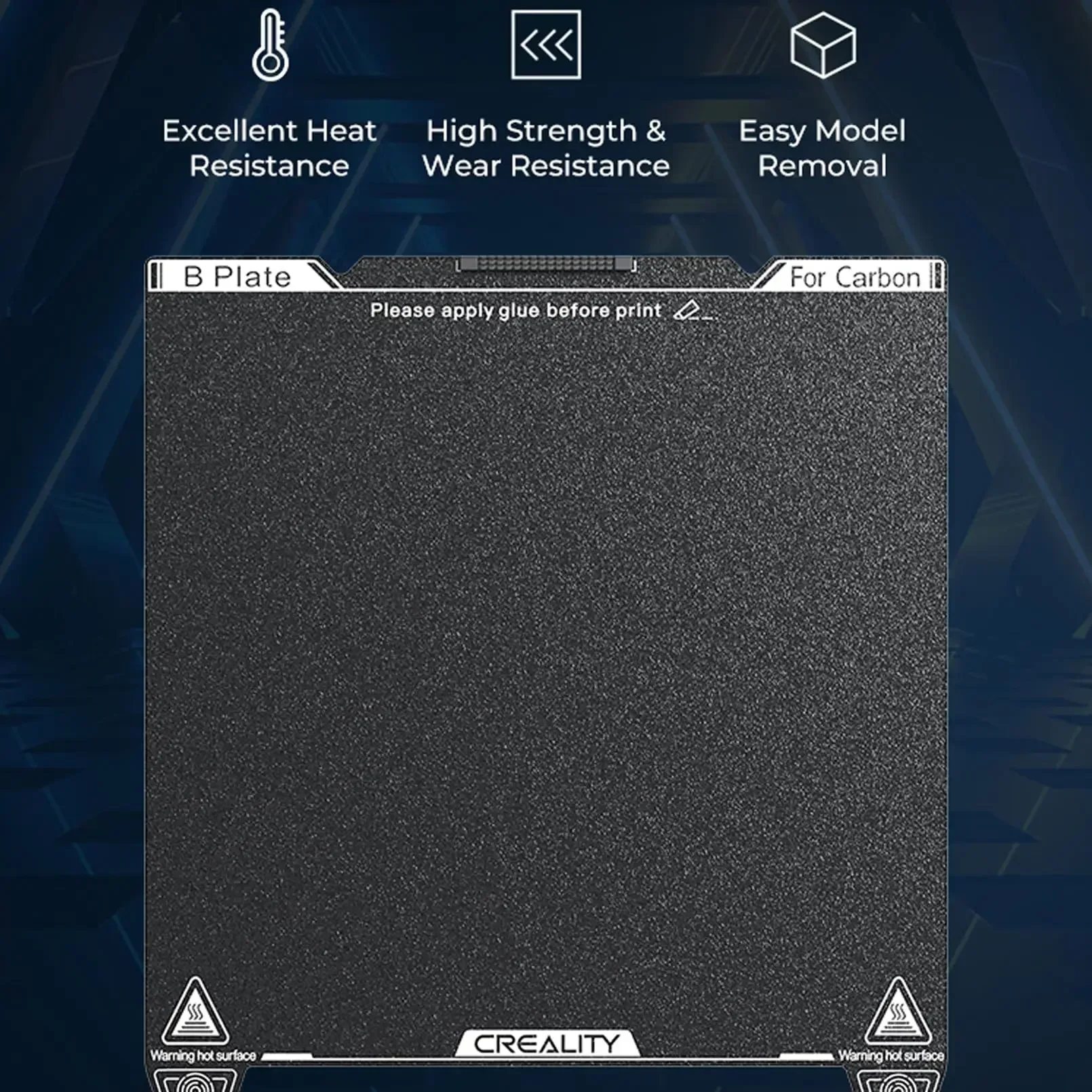 PEI стол Creality K1C 235×235 мм — комплект с очистителем 3