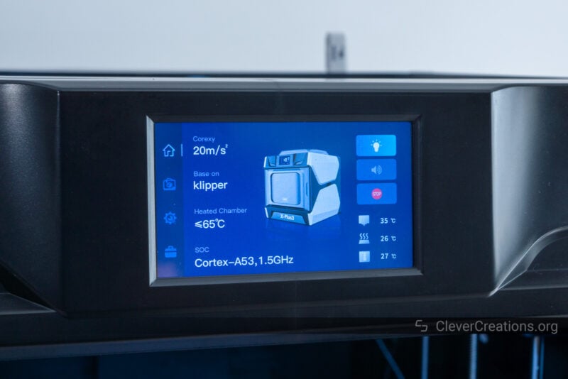 Экран QIDI X-Plus 3: Klipper, подогрев камеры ≤65 °C, Cortex-A53 1.5 ГГц