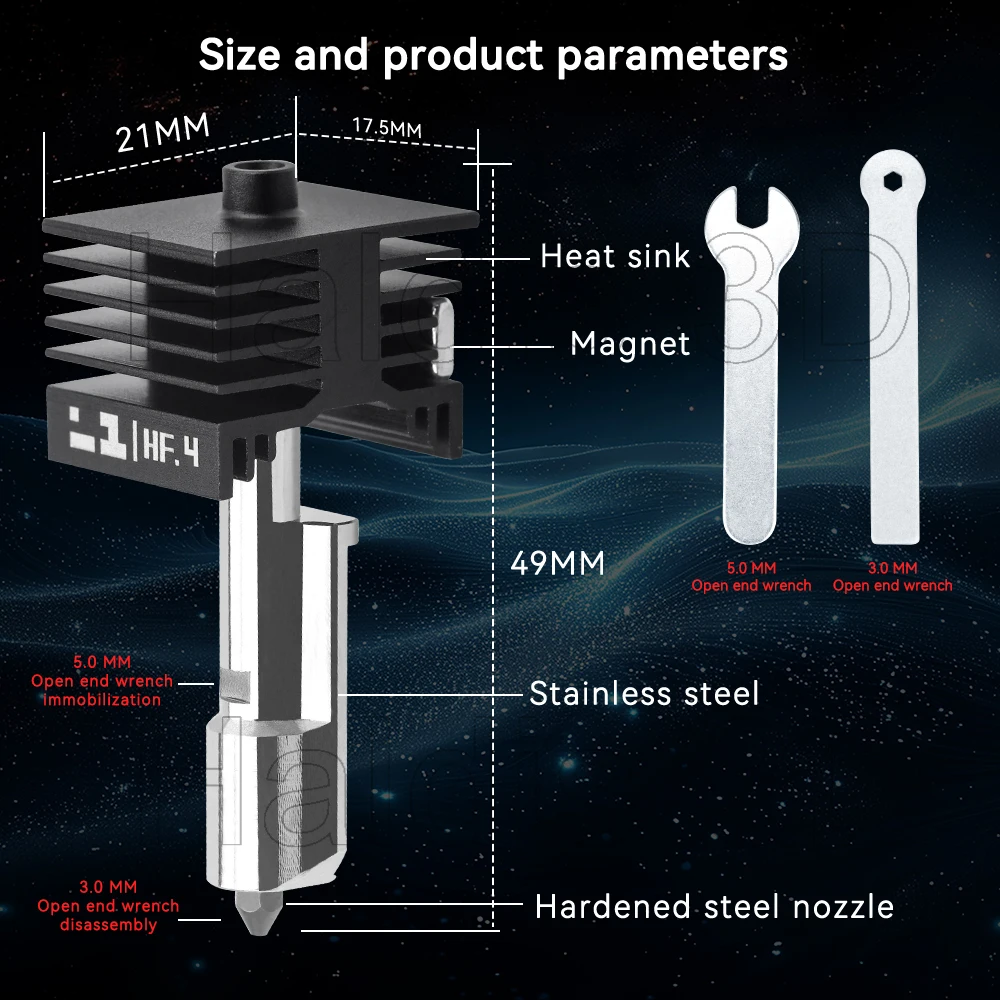 P2S Standard and High Flow Hotend Kit for Bambu Lab P2S 3