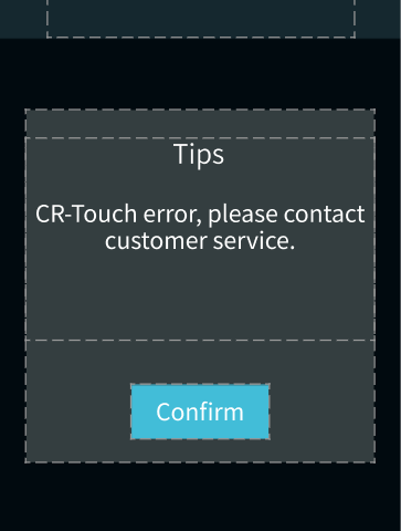 Экран ошибки CR-Touch error на Ender-3 V3 SE
