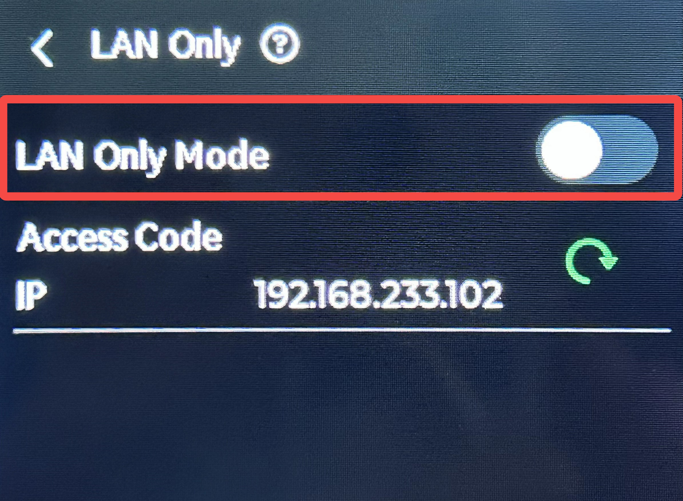 Developer Mode на A1 — шаг 3