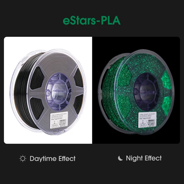 eSUN eStars — светящийся в темноте филамент PLA