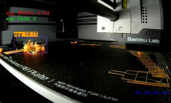 Spaghetti detection: ошибка ERROR на экране принтера